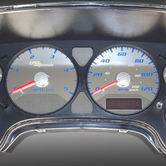 US Speedo® - Stainless Steel Gauge Face Kit with Blue Numbers, 5000 RPM