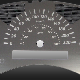 US Speedo® - Stainless Steel Gauge Face Kit with White Numbers, 7000 RPM