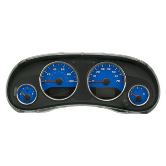US Speedo® - Daytona Edition Style 2 Gauge Face Kit, Blue, 100 MPH