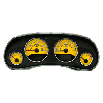 US Speedo® - Daytona Edition Style 1 Gauge Face Kit, Yellow, 100 MPH, 7000 RPM