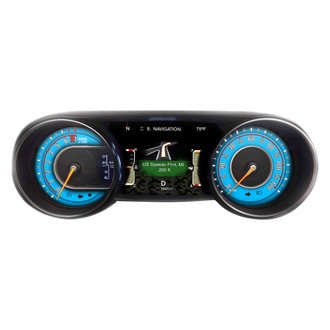 US Speedo® - Daytona Edition Gauge Face Kit, Blue, 120 MPH, 7000 RPM