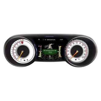 US Speedo® - Daytona Edition Gauge Face Kit, White, 120 MPH, 7000 RPM