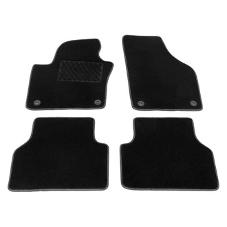 Vaico® - 1st & 2nd Row Black Rubber Floor Mat Set