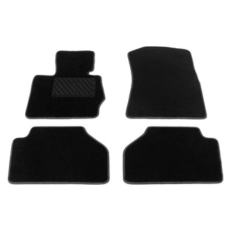 Vaico® - 1st & 2nd Row Black Rubber Floor Mat Set