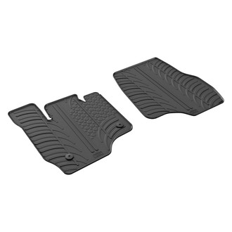 Vaico® - 1st & 2nd Row Black Rubber Floor Mat Set