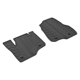 Vaico® - 1st & 2nd Row Black Rubber Floor Mat Set