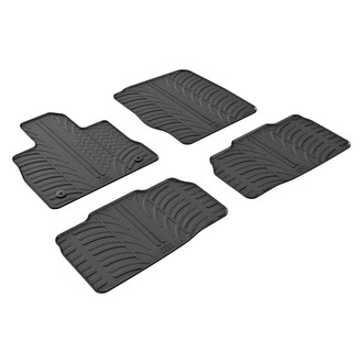 Vaico® - 1st & 2nd Row Black Rubber Floor Mat Set