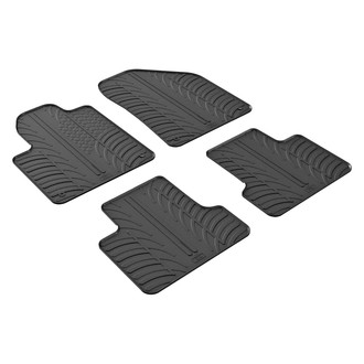 Vaico® - 1st & 2nd Row Black Rubber Floor Mat Set