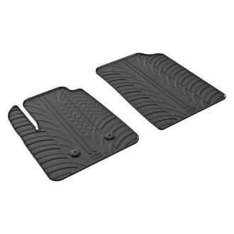 Vaico® - 1st & 2nd Row Black Rubber Floor Mat Set
