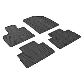 Vaico® - 1st & 2nd Row Black Rubber Floor Mat Set