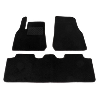 Vaico® - 1st & 2nd Row Black Rubber Floor Mat Set