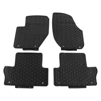 Vaico® - 1st & 2nd Row Black Rubber Floor Mat Set