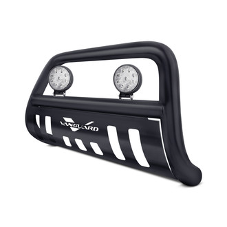 Vanguard Off-Road® - 3" Black LED Bull Bar with Skid Plate and 4.5" Round LED Lights