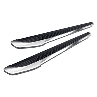 Vanguard Off-Road® - 5" F5 Style Black Running Boards with Brushed Trim