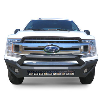 Vanguard Off-Road® - Full Width Black Powder Coated Front HD Bumper with Hoop