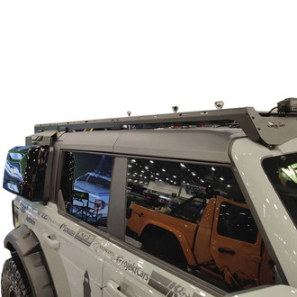 Vanguard Off-Road® - Craftsmen Black Roof Cargo Basket with Side-Mounted Gear Carrier