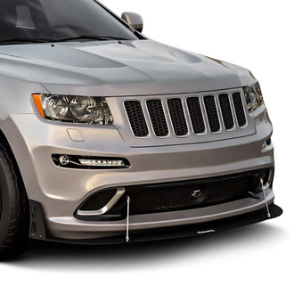 Vicrez® - VZ Style Black Front Bumper Splitter with Support Rods