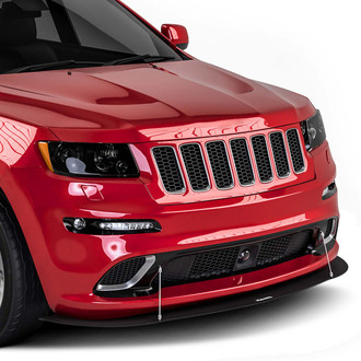 Vicrez® - VZ Style Satin Black Ice Front Bumper Splitter with Support Rods