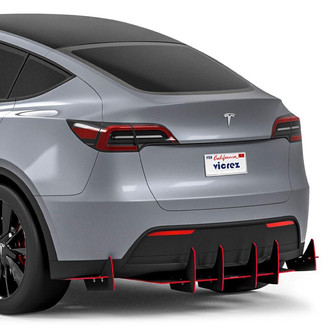 Vicrez® - Genali VR2 Style Matte Black Rear Diffuser