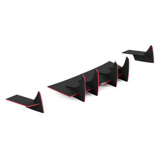 Vicrez® - Genali VR2 Style Matte Black Rear Diffuser
