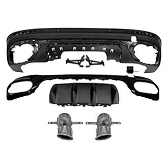 Vicrez® - GLB35 Style Rear Diffuser with Silver Tips