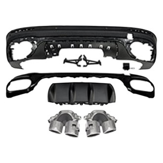 Vicrez® - GLB45 Style Rear Diffuser with Silver Tips