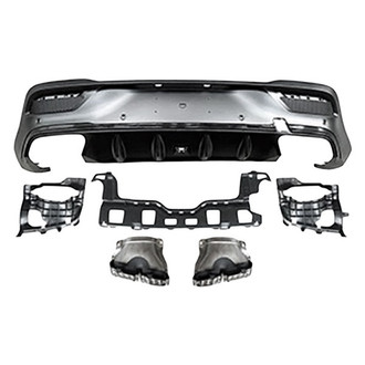 Vicrez® - GLE63 Coupe Style Rear Diffuser with Silver Tips