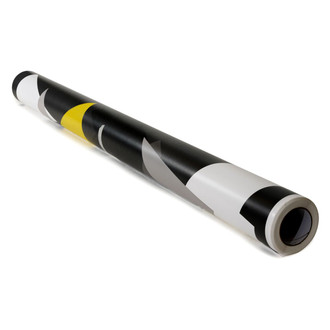 Vicrez® - Abstract 5' x 25' Black White Gray Yellow Vinyl Car Wrap Film