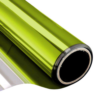 Vicrez® - 1' x 14,5' 14,5' 1' Fluorescent Yellow Vinyl Headlight/ Taillight Tint, 0.05 VLT