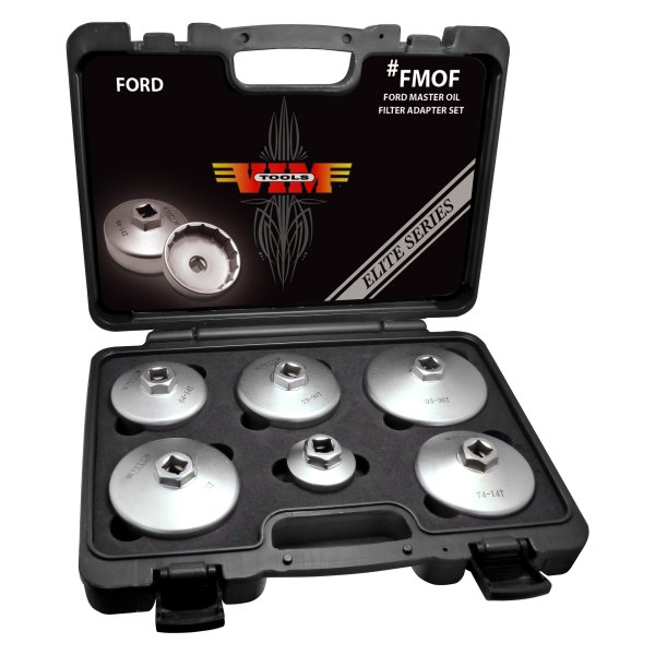 VIM Tools® - 6-piece Elite Series™ Heavy Duty forged Steel Master Cap Style Oil Filter Wrench Set