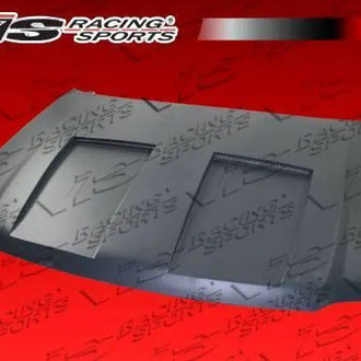 VIS Racing® - Double Scoop Vented Style Fiberglass Hood