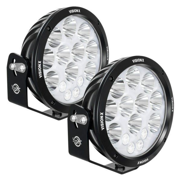 Vision X® - Cannon Series 8.7" 2x120W Round Flood and Spot Beam LED Lights, with Halo