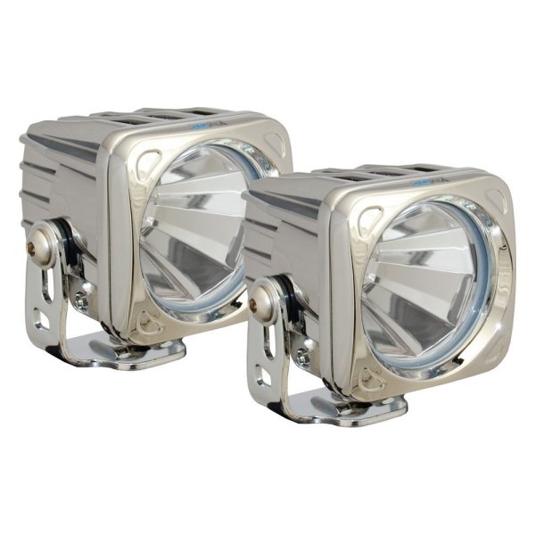 Vision X® - Optimus Series 3" 2x10W Square Chrome Housing Flood Beam LED Lights