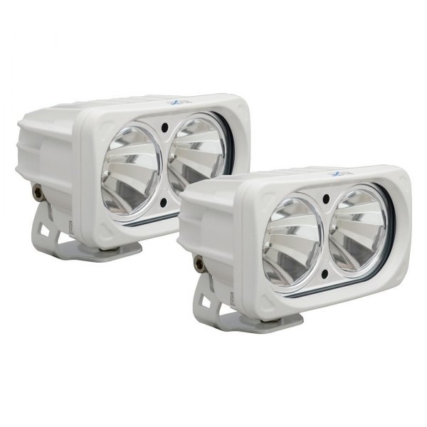 Vision X® - Optimus Series 5.83"x3.57" 2x20W White Housing Flood Beam LED Lights