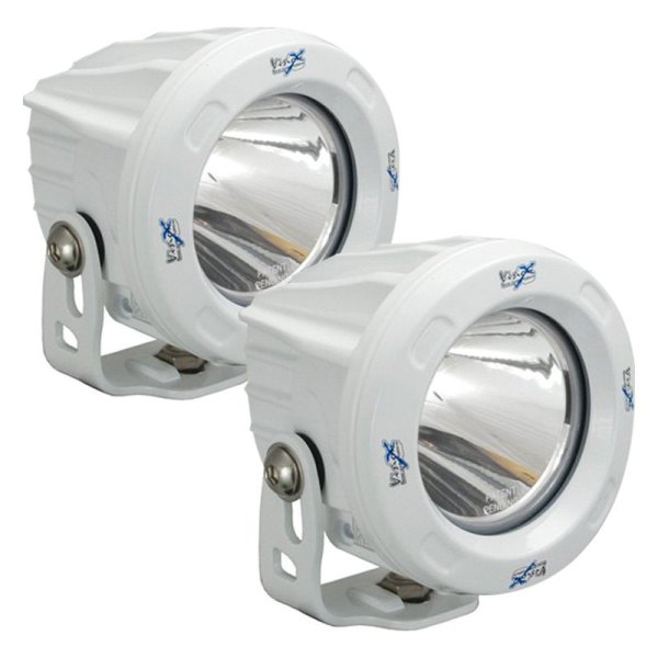 Vision X® - Optimus Series 3.7" 2x10W Round White Housing Narrow Beam LED Lights