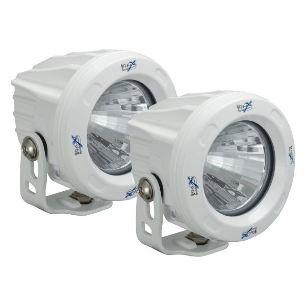 Vision X® - Optimus Series 3.7" 2x10W Round White Housing Medium Beam LED Lights
