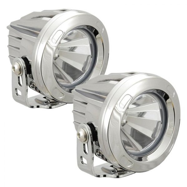 Vision X® - Optimus Series 3.7" 2x10W Round Chrome Housing Flood Beam LED Lights