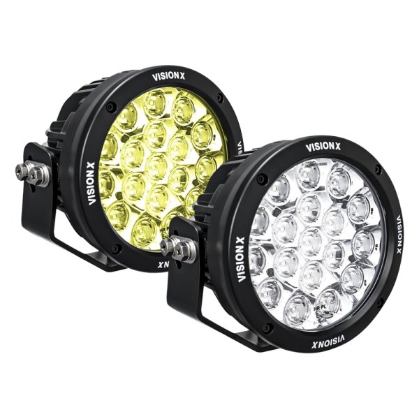 Vision X® - Cannon CG2 Selective Yellow 6.7" 2x126W Round Wide Spread Beam LED Lights