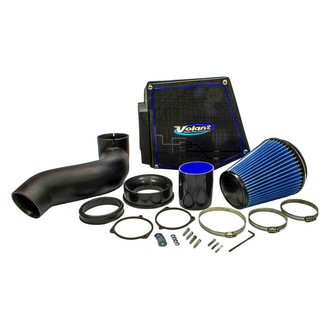 Volant® - Plastic Black Cold Air Intake System with Pro 5 Blue Filter