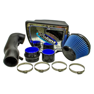 Volant® - Plastic Black Cold Air Intake System with Pro 5 Blue Filter