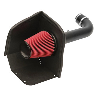Volant® - Open Element Shielded Plastic Black Cold Air Intake System with DryTech 3D Red Filter