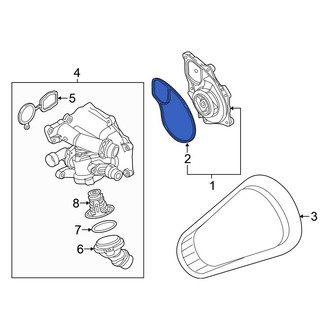 Volkswagen OE - Engine Water Pump Gasket