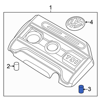 Volkswagen OE - Left Engine Cover Mounting Bushing