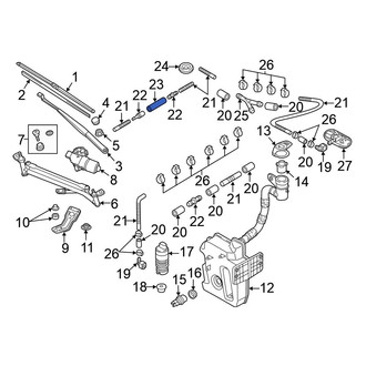 Volkswagen OE - Front Windshield Washer Hose