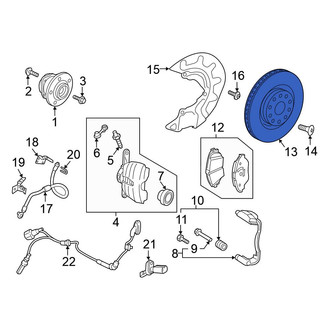 Volkswagen OE - Front Disc Brake Rotor