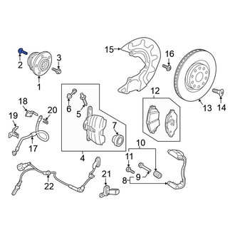 Volkswagen OE - Rear Axle Hub Mounting Bolt