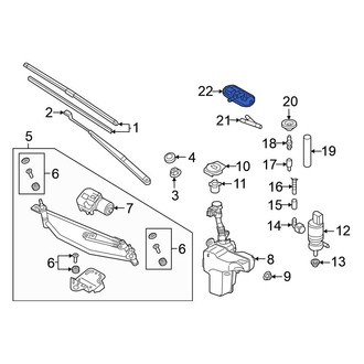 Volkswagen OE - Front Windshield Washer Nozzle