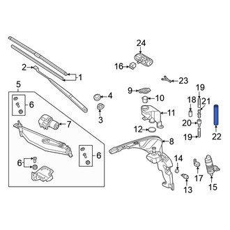 Volkswagen OE - Front Windshield Washer Hose
