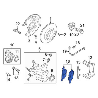 Volkswagen OE - Rear Disc Brake Pad Set