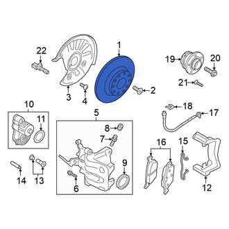 Volkswagen OE - Rear Disc Brake Rotor